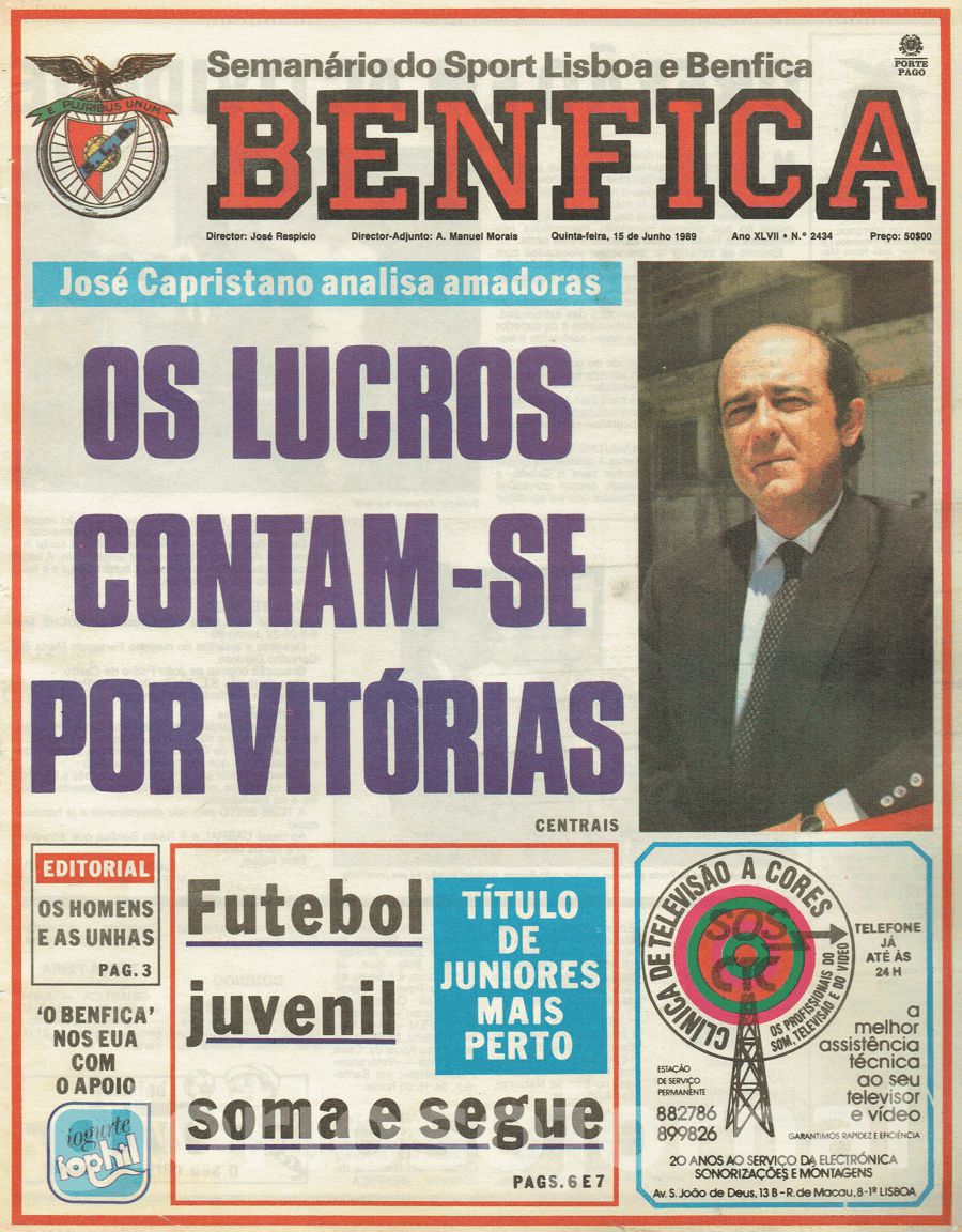 jornal o benfica 2434 1989-06-15